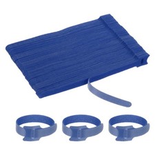 100Pcs 8 Inch Reusable Cable Ties Fastening Hook and Loop Straps Blue