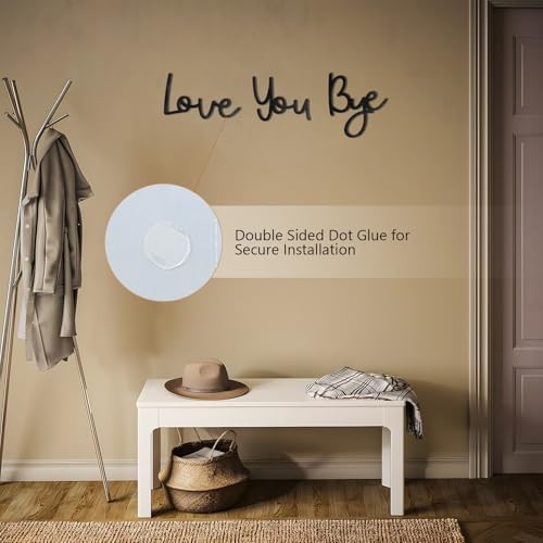 Yadiana Love You Bye Schild über Tür schwarz Holz Wohndeko Boho 31,5" schwarz-A - Bild 6 von 8
