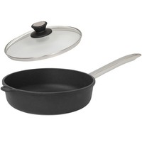 Skk Schmor-Bratpfanne 26Cm Induktion Pfanne Guss Antihaft Edelstahl-Griff Deckel