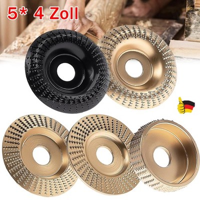 5PCS Holz Schleifscheibe Winkelschleifer Raspelscheibe Set Holzschnitzscheibe DE