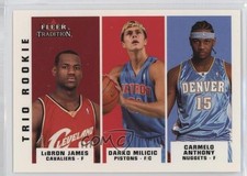 2003 Fleer Tradition Trio Rookie LeBron James Carmelo Anthony Darko Milicic 0a4f