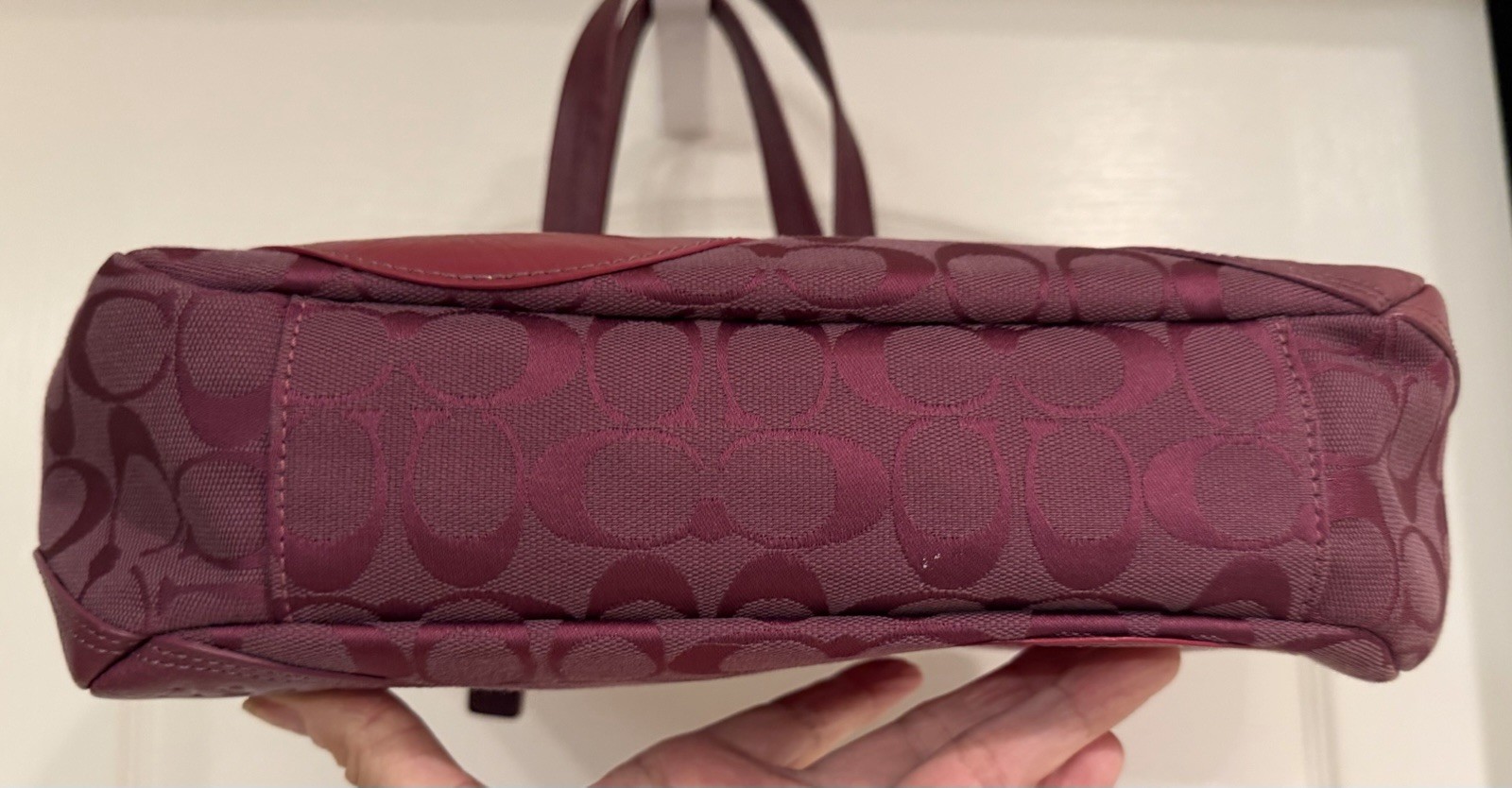 Coach E/W Circle Patchwork Zip  Shoulder Tote Bag… - image 4