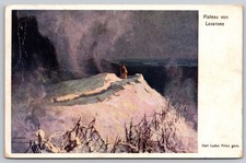 WWI Lavarone Plateau Art Postcard Karl Ludwig Prinz Red Cross Austria 1917