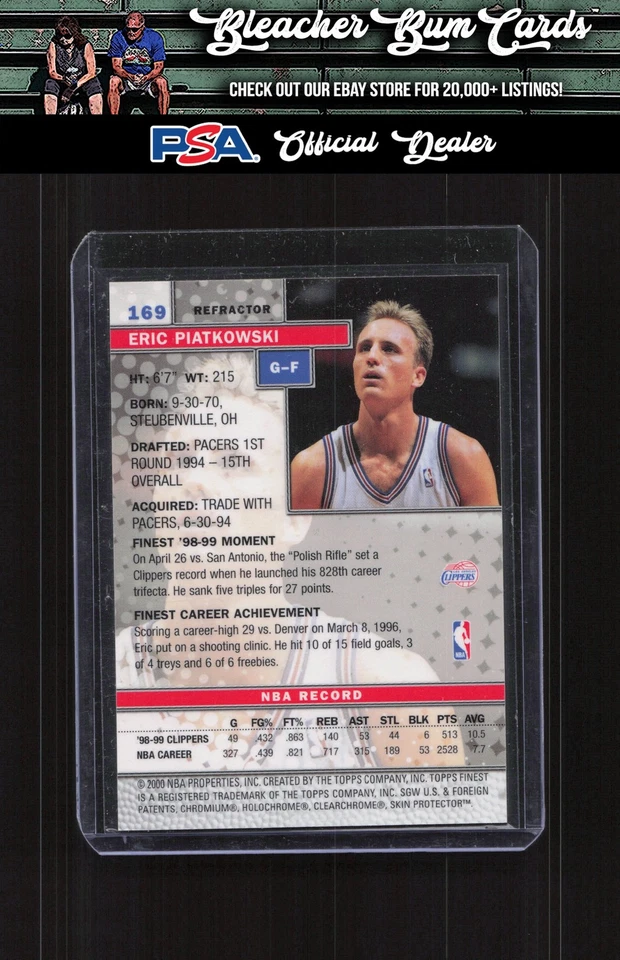 1999-00 Finest 169 Eric Piatkowski Refractors - Image 2 of 2