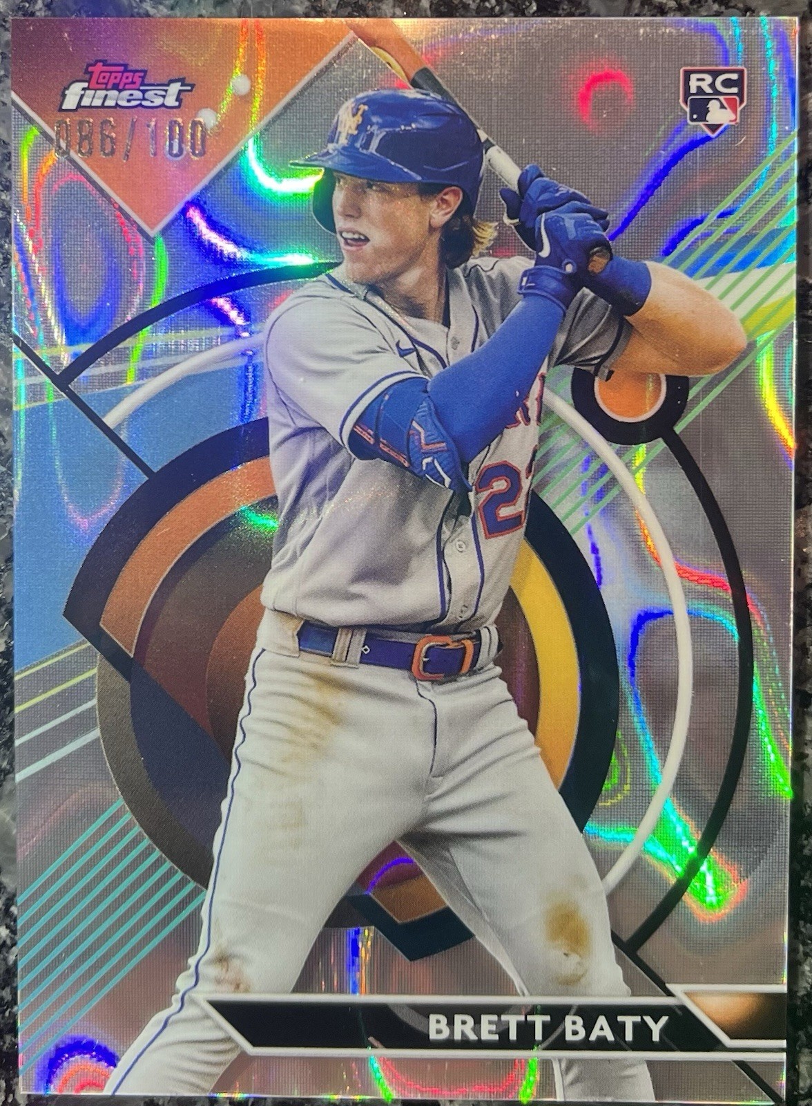 Brett Baty -2023 Topps Finest - RC - Lava Refractor /100 NEW YORK METS