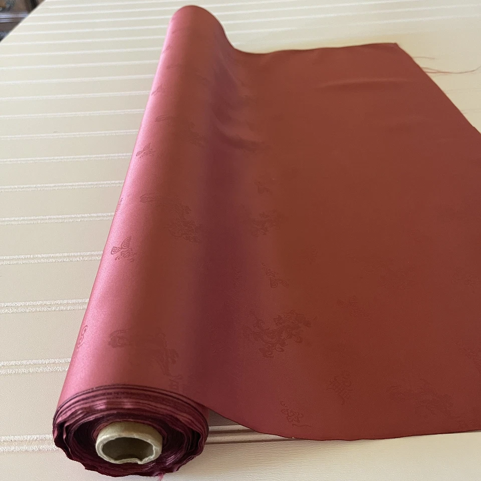 SILK MAROON FABRIC 4 Yards x 22 Inches Wide or 144 Inches x 22 Wide - Image 4 of 4