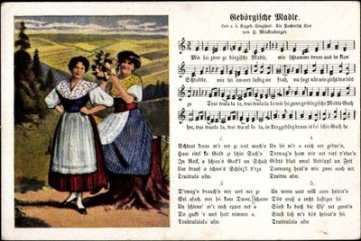 Lied Ak Mückenberger, Hilmar, Gebörgische Madle, Junge Frauen in... - 3937606