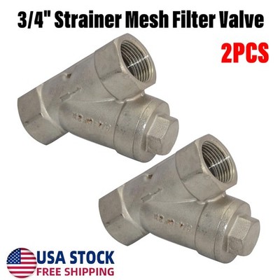 3/4'' inch NPT Female Y Strainer Mesh Filter check Valve Stainless Steel 201 USA
