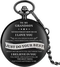 to My Grandson Pocket Watch Gifts for Grandson Best Gifts for Him Birthday Gifts