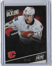 2013-14 PANINI PRIME HOLO SILVER BASE PARALLEL 21/50 MIKAEL BACKLUND #12 FLAMES