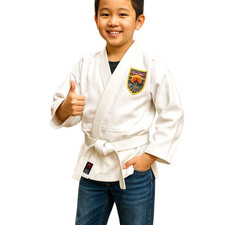 Bushido Gi Jacket Kids 000/110 White Karate Uniform Martial Arts Training Top