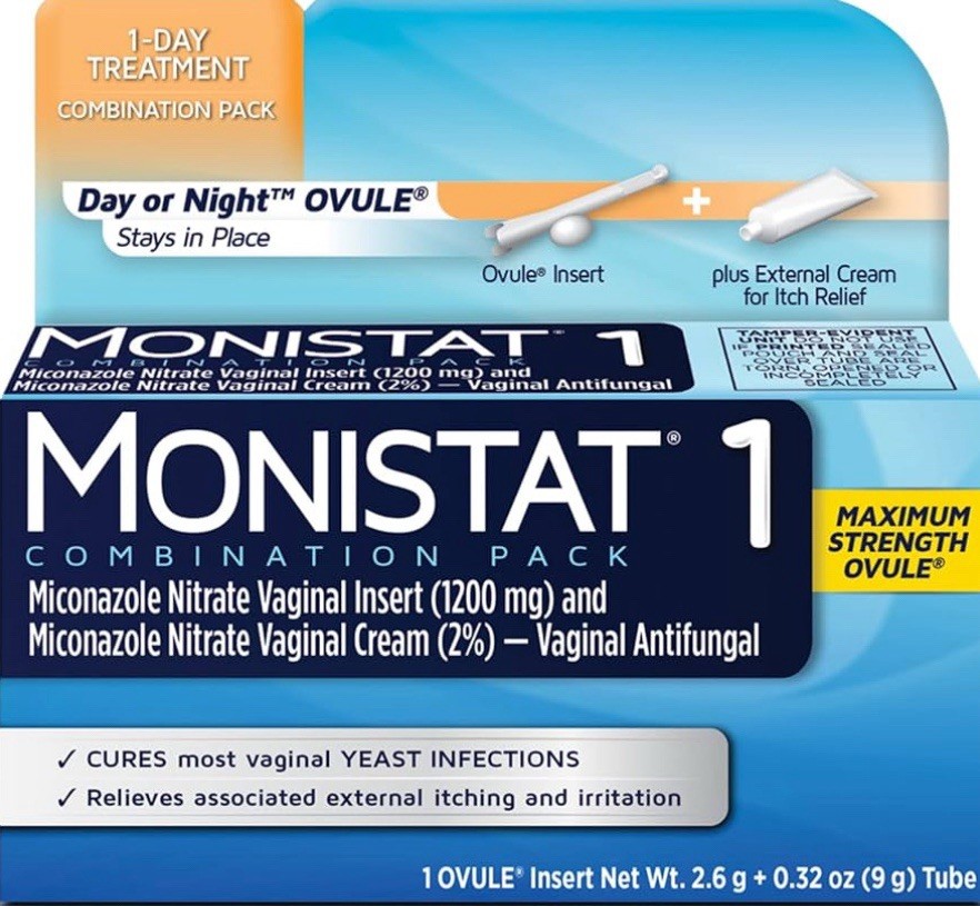 MONISTAT 1-Day Vaginal Antifungal Treatment Combo Pack Expires 04/2026