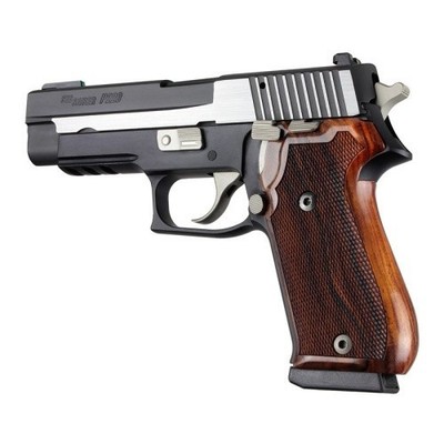 Hogue For SIG P220 DA/SA Cocobolo Checkered Wood * 20811 & 4 Slotted Grip Screws