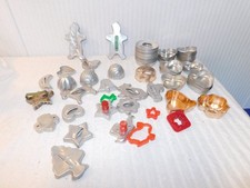 Mixed lot of 52 Cookie Cutters Jello Molds and More