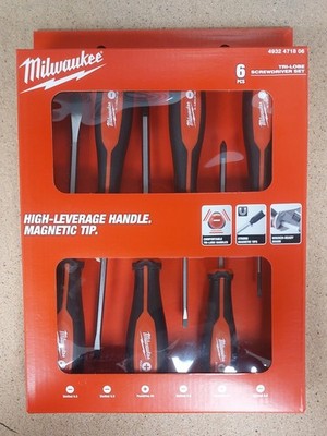 Milwaukee 6-TEILIGES DREIKOLBEN-SCHRAUBENDREHER-SET - MAGNETISCHE SPITZE - 4932471806