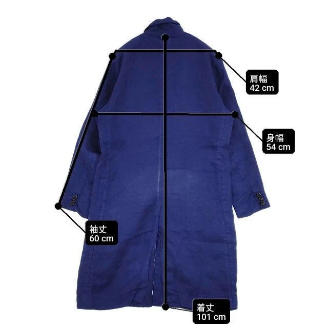 EEL mono-tone monotone coat E-13107 linen coat blue 6-0330M∞ image 8