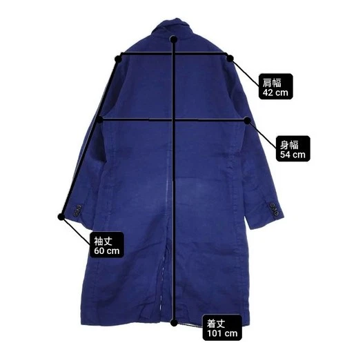 EEL mono-tone monotone coat E-13107 linen coat blue 6-0330M∞ image 8