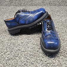 Gladiator England wingtip brogue shoes Uk 7/US 9W-7.5M 90s Grunge Navy Blue