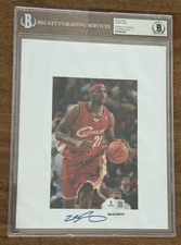 LeBron James Signed Beckett Encapsulated 8x10 Photo BAS UDA Autograph Grade 10