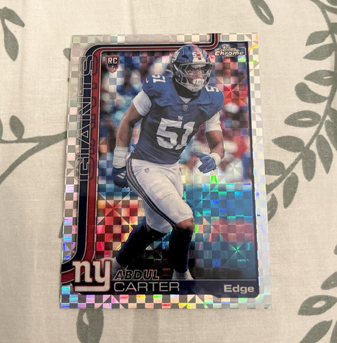 2025 Topps Chrome Abdul Carter X-Fractor RC New York Giants Card #350