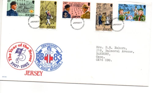 1982 JERSEY - SCOUTS & BOYS BRIGADE FDC FROM COLLECTION N22