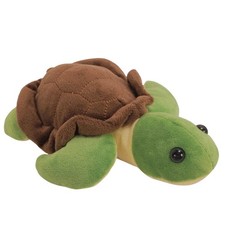 Pequeño peluche de tortuga marina de peluche verde marrón juguete suave 8” PMT soportes
