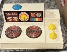Vintage 1978 Fisher Price Kitchen Stove Top Glow Magic Burners Bell No. 919