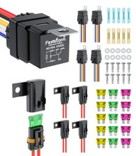 5 Pack 5-Pin Waterproof Relay Kit 40/30 AMP 12V Relay Switch with Harness Heavy