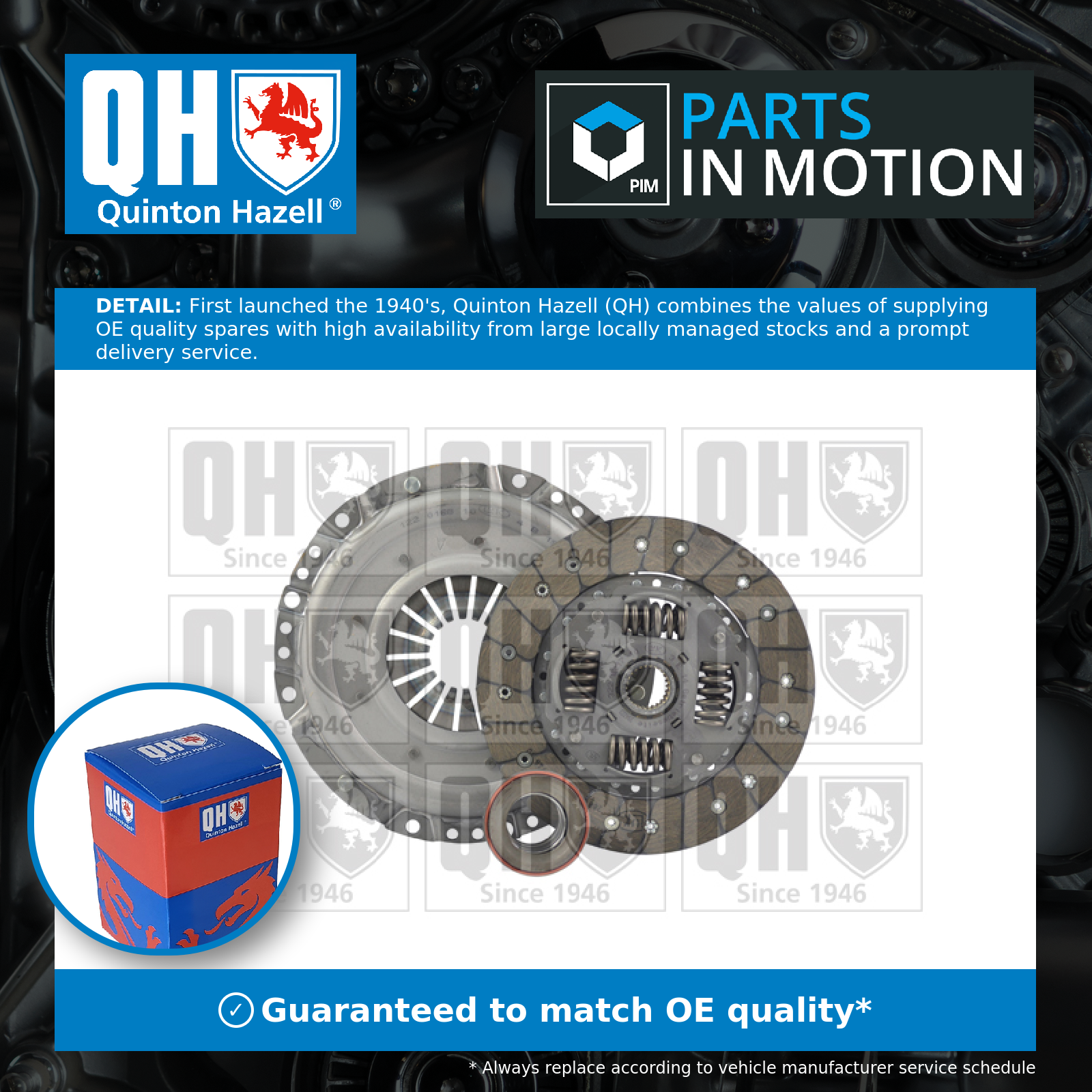 Clutch Kit 3pc (Cover+Plate+Releaser) QKT1299AF Quinton Hazell Quality New