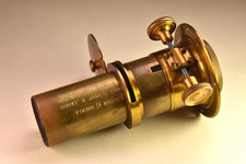 Late 1800s Brass Camera 9" Projection Waterhouse Stop Lens by Burke  James