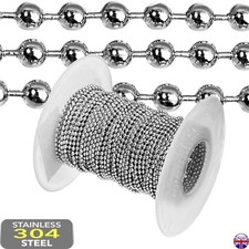 304 Stainless Steel Ball Chain 1–3 Yard 1.5–3mm | Jewellery Making