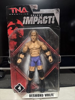 TNA Jakks Deluxe Impact! Series 4 Desmond Wolfe MOC Nigel McGuinness ROH
