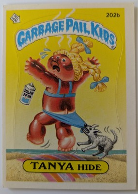 Garbage Pail Kids Series 5 TANYA HIDE 1986  #202b VF TOPPS Trading Card