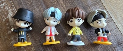 4 BTS TinyTan Figures McDonald's Happy Meal 2025, No Boxes. Great Condition