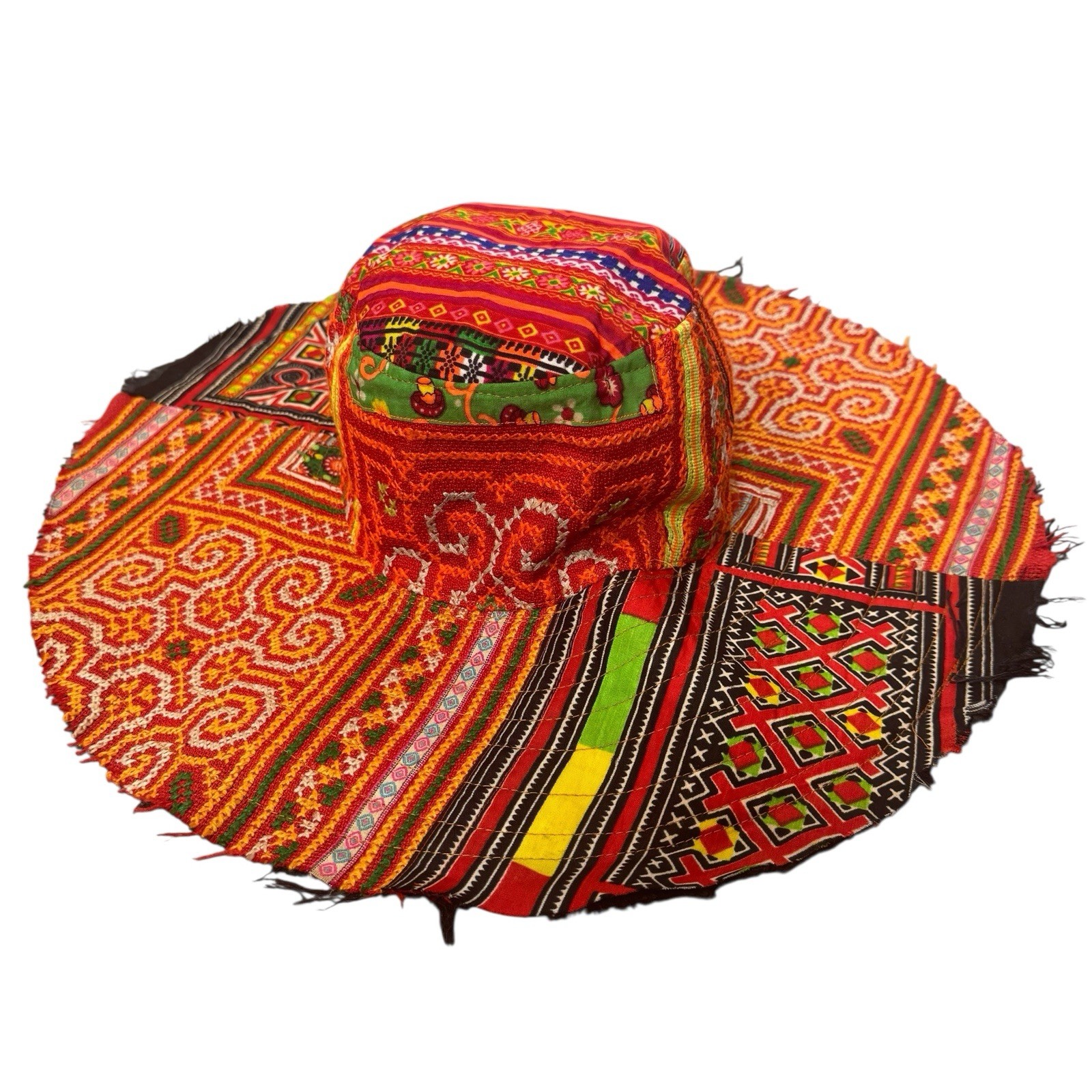 Womens Tam Hat Cap Sun Patchwork Foldable Bucket … - image 2