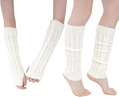 Leg Warmers Arm Warmers Knee Warmers 2Pcs Include Black Leg Warmer and Black Arm