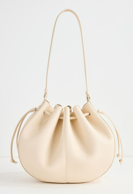 Mansur Gavriel Flores Leather Drawstring Leather Shoulder Bag ~NWT~ Avorio