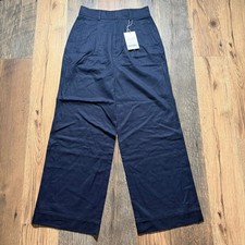Everlane The Cotton Way High Pant Navy Blue Size 2 Short NWT
