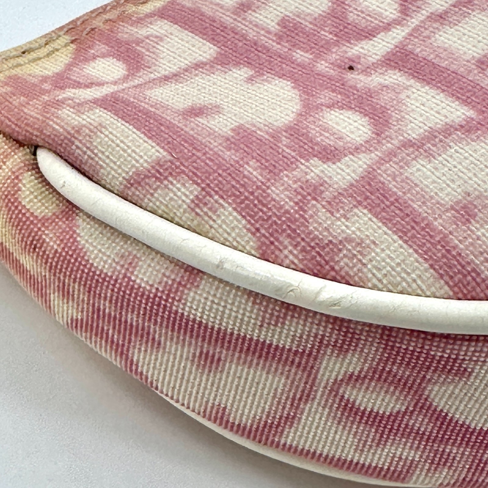 DIOR Pink Trotter Saddle Bag PVC Leather Purse Authentic thumbnail 14