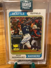 2023 Topps Heritage One of One Julio Rodriguez Archives Signature Series Mariner