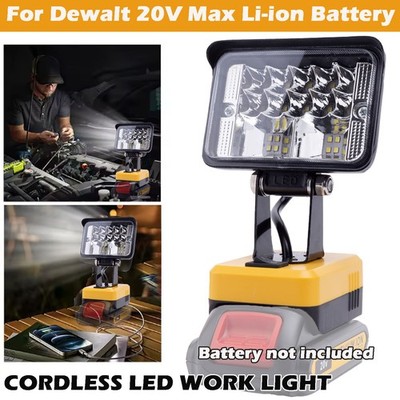 LED Work Light For Dewalt 20V Max Li-ion Battery Outdoor Cordless Lamp w/USB NEW