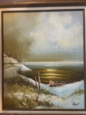 Engel Original Framed Oil Painting 20x24