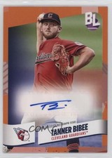2024 Topps Big League Electric Orange Foil Auto Tanner Bibee #BEO-TB Auto 14tz