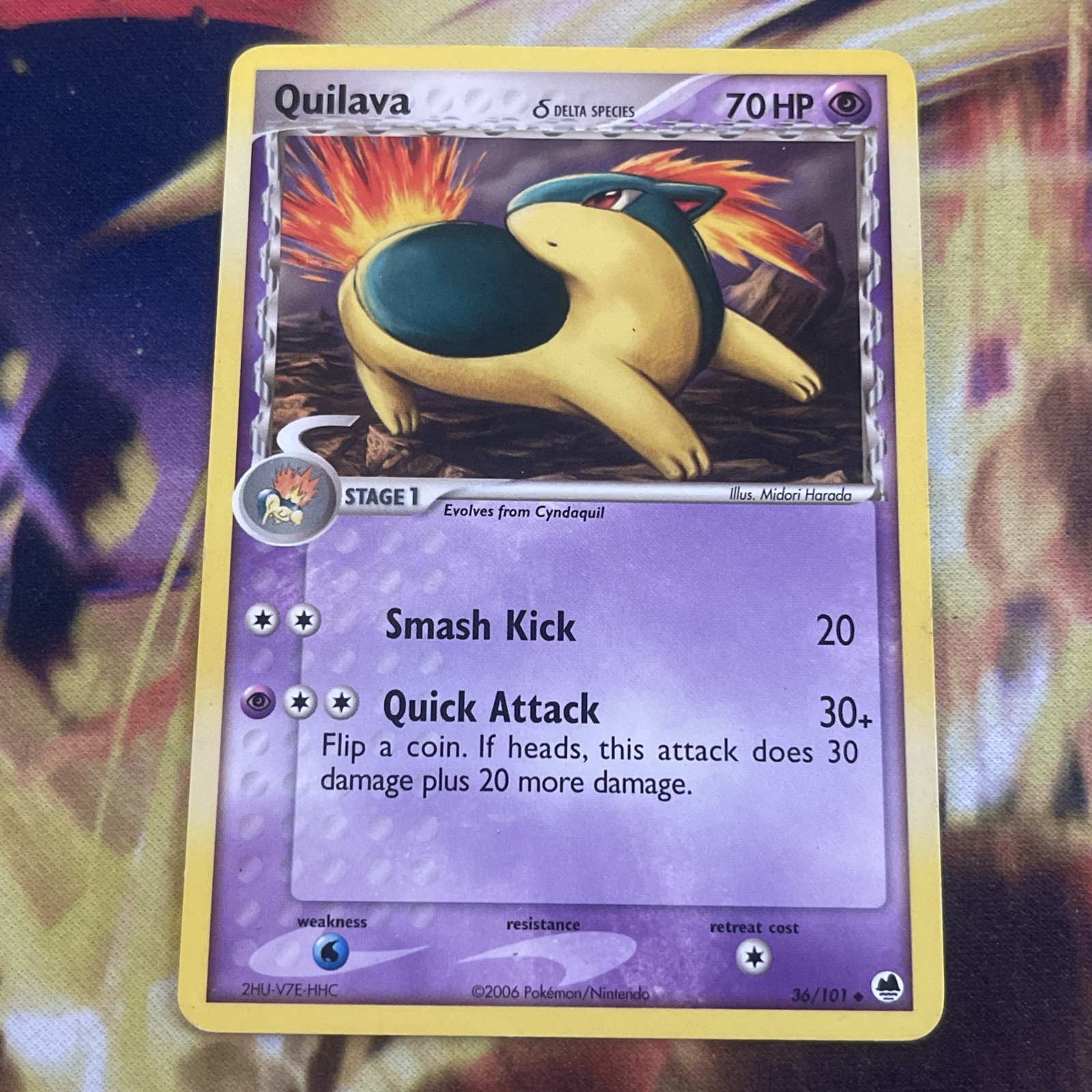 Quilava 36/101 Pokemon English EX Dragon Frontiers 2006