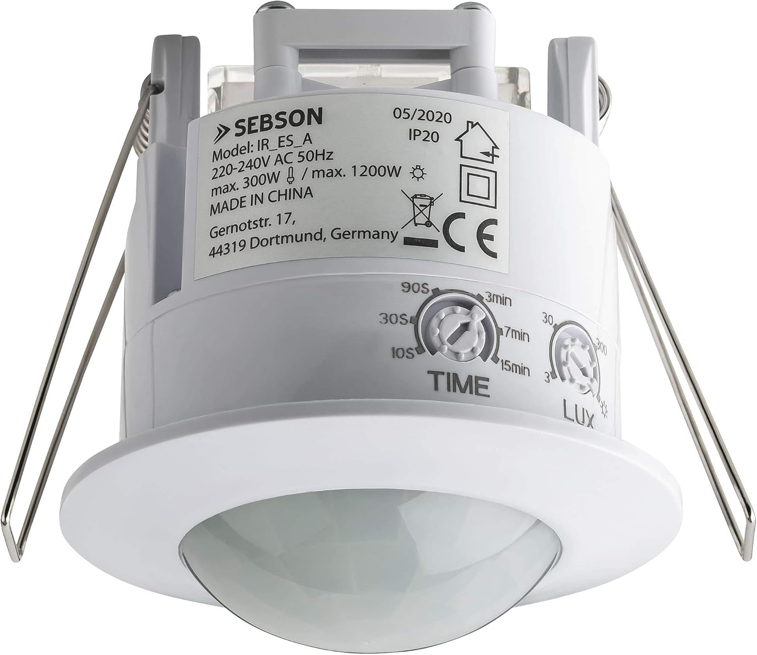 2X Rilevatore Di Movimento Da Incasso per Interni, Montaggio a Soffitto, LED Ada
