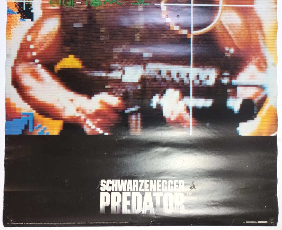 PREDATOR ORIGINAL ONE SHEET FILM POSTER 100CM X 68CM RARE SCANDECOR VARIANT 1987 - Bild 2 von 4