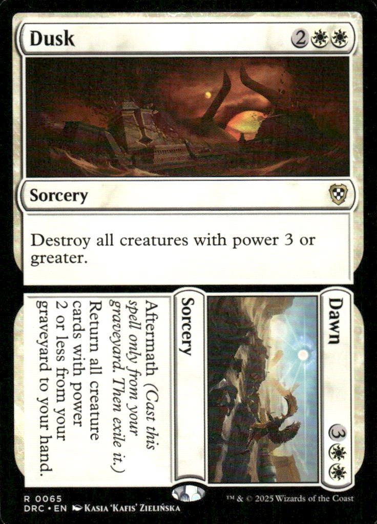 Dusk // Dawn 65 Rare Commander: Aetherdrift Magic: The Gathering Near Mint