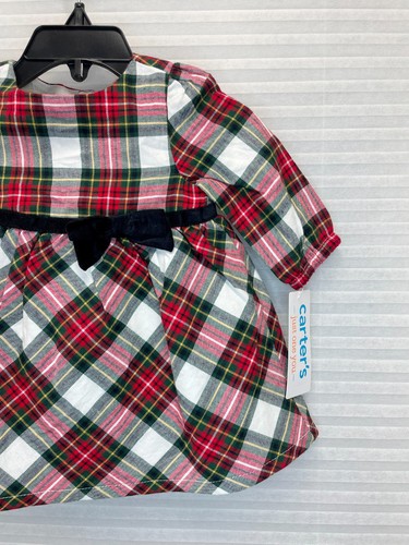3 Months Carter's Just One You️ Baby Girls' Plaid Dress with Bow - Red/Black - Picture 3 of 10