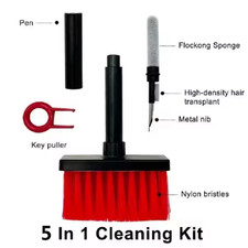 5 in 1 Keyboard Cleaning Brush Kit Keycap Puller Earbuds Cleaner for Airpods Pro