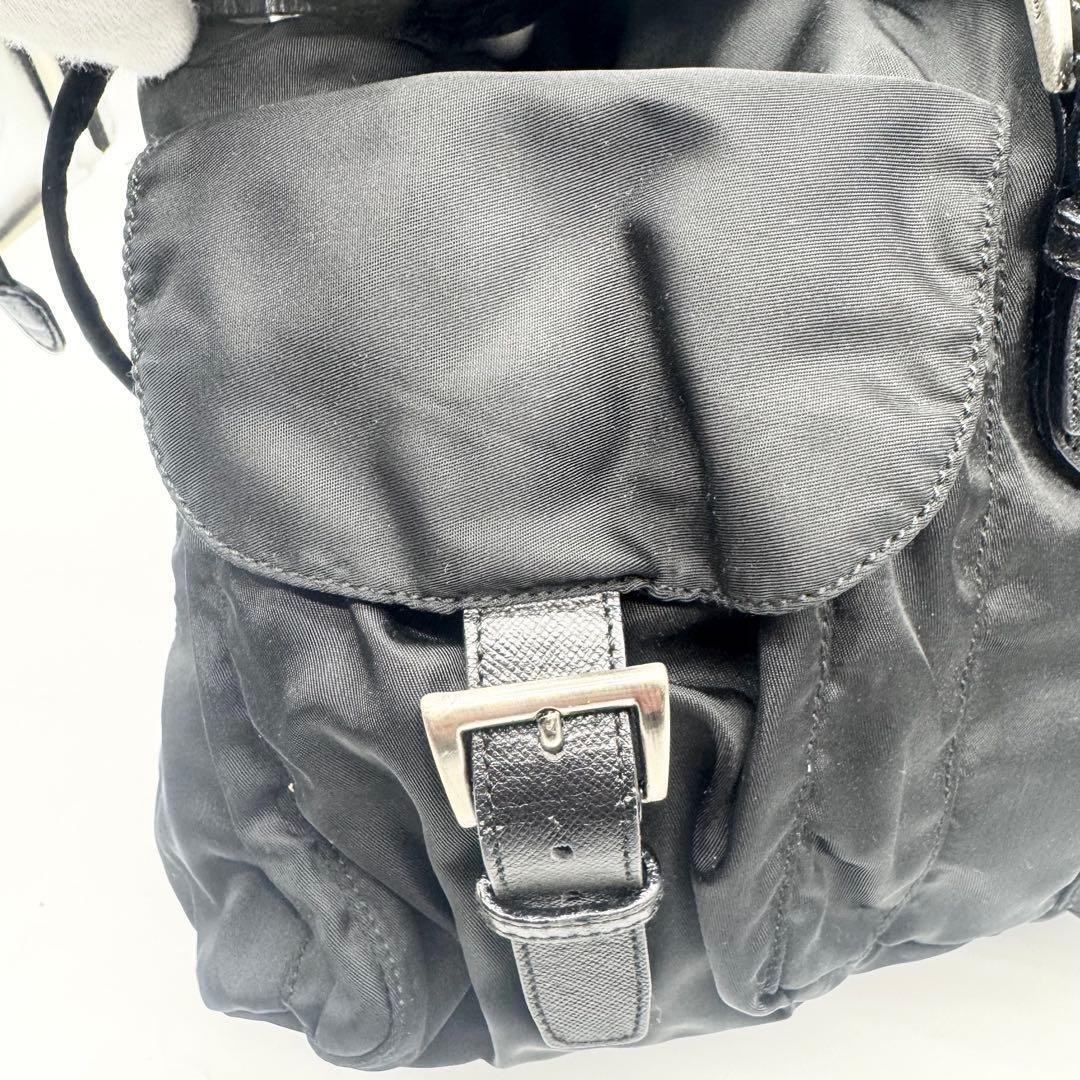 PRADA backpack Saffiano leather triangular logo b… - image 4